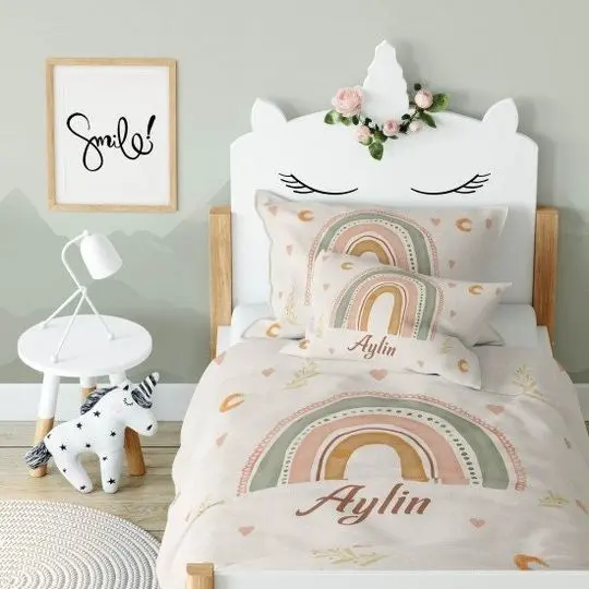 Rainbow Baby Girl Bedding Set Gift For Your Girlfriend Boyfriend Gift For Love Gift For Friend Best Valentine Present Holiday Gift