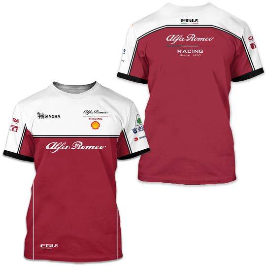 F1 Alfa Romeo T-shirt 3D Meaningful Gift For Family Gift For Boyfriend Valentine Gift