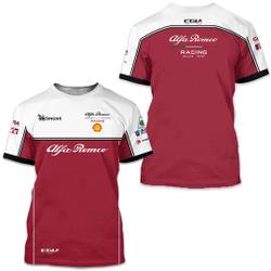 F1 Alfa Romeo T-shirt 3D Meaningful Gift For Family Gift For Boyfriend Valentine Gift