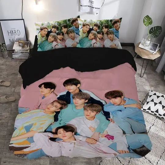 BTS bedding setsGift For Your Girlfriend Boyfriend Gift For Love Gift For Friend Best Valentine Present Holiday Gift