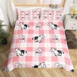 Lovely Milk Cow Comforter Bedding SetsGift For Your Girlfriend Boyfriend Gift For Love Gift For Friend Best Valentine Present Holiday Gift