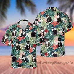Tuxedo cat Hawaiian Shirt Gift For Your Girlfriend Boyfriend Gift For Love Gift For Friend Best Valentine Present Holiday Gift