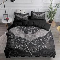 Alchemy goth bat halloween bedding Set Gift For Your Girlfriend Boyfriend Gift For Love Gift For Friend Best Valentine Present Holiday Gift