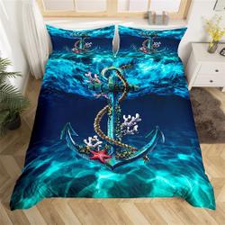 Nautical Anchor Bedding SetsGift For Your Girlfriend Boyfriend Gift For Love Gift For Friend Best Valentine Present Holiday Gift