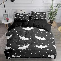 Polka dot bats halloween bedding Set Gift For Your Girlfriend Boyfriend Gift For Love Gift For Friend Best Valentine Present Holiday Gift