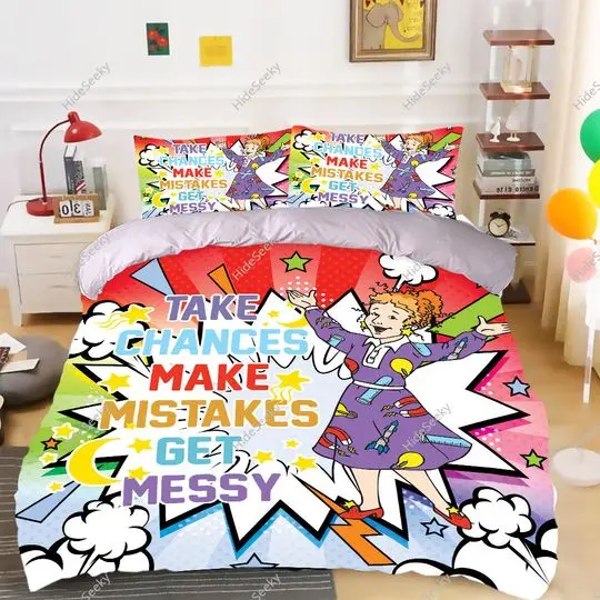 Take Chances Make Mistakes Get Messy Miss Frizzle Bedding Set Gift For Your Girlfriend Boyfriend Gift For Love Gift For Friend Best Valentine Present Holiday Gift