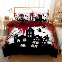 Ghost Haunted House Spook  Bedding Set Gift For Your Girlfriend Boyfriend Gift For Love Gift For Friend Best Valentine Present Holiday Gift