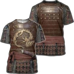 Dragon Samurai Armor Tshirt Unisex Long Sleeves 3D Print S-5XL Meaningful Gift For Family Gift For Boyfriend Valentine Gift