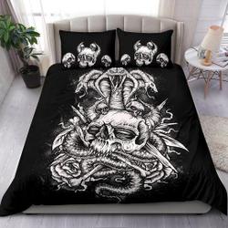 Skull Flower Demon Snake Serpent Bedding Set Gift For Your Girlfriend Boyfriend Gift For Love Gift For Friend Best Valentine Present Holiday Gift