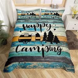 Happy Camping Bedding SetsGift For Your Girlfriend Boyfriend Gift For Love Gift For Friend Best Valentine Present Holiday Gift