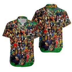 Famous Monsters of Filmland Unisex Hawaiian Shirt Gift For Your Girlfriend Boyfriend Gift For Love Gift For Friend Best Valentine Present Holiday Gift