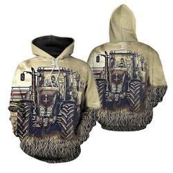 Farmer Tractor 3D All Over Print Pullover Hoodie