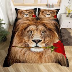 Wild Lion Handmade Bedding SetsGift For Your Girlfriend Boyfriend Gift For Love Gift For Friend Best Valentine Present Holiday Gift