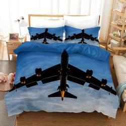 3D Airplane  Bedding Set Gift For Your Girlfriend Boyfriend Gift For Love Gift For Friend Best Valentine Present Holiday Gift