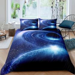 Planets Galaxy Orbit Blue Bedding Set Gift For Your Girlfriend Boyfriend Gift For Love Gift For Friend Best Valentine Present Holiday Gift