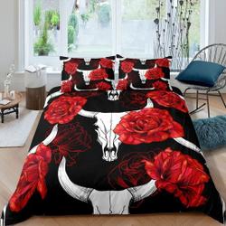 Deer Skull Skeleton Head Bone Halloween Bedding SetsGift For Your Girlfriend Boyfriend Gift For Love Gift For Friend Best Valentine Present Holiday Gift