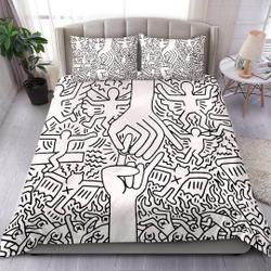 Keith Haring Marriage of Heaven and Hell BeddingGift For Your Girlfriend Boyfriend Gift For Love Gift For Friend Best Valentine Present Holiday Gift