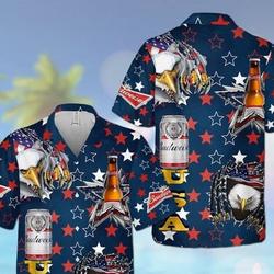 USA Flag Eagle Budweiser Hawaii Shirt Gift For Your Girlfriend Boyfriend Gift For Love Gift For Friend Best Valentine Present Holiday Gift