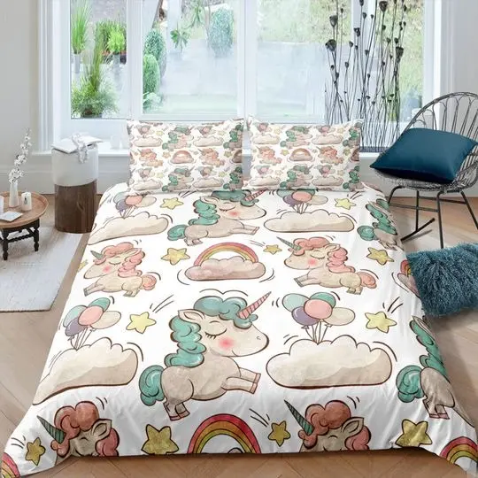 Unicorn Bedding SetsGift For Your Girlfriend Boyfriend Gift For Love Gift For Friend Best Valentine Present Holiday Gift