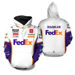 FedEx 3D All Over Print Hoodie Shirt, Brand FedEx Hamlin Logo Racing Shirt