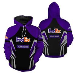 Fedex Express purple armor Hoodie 3d custom name for Delivery Driver