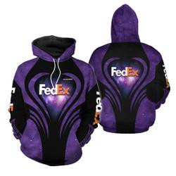 Fedex galaxy purple heart Hoodie 3d