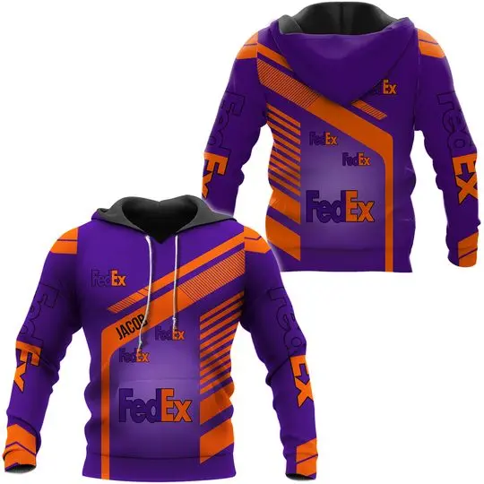 Fedex Orange Purple Hoodie 3d