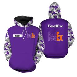 Fedex purple camo 3D Hoodie