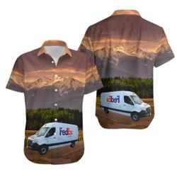 Fedex white truck Summer Hawaiian Shirts Gift For Your Girlfriend Boyfriend Gift For Love Gift For Friend Best Valentine Present Holiday Gift