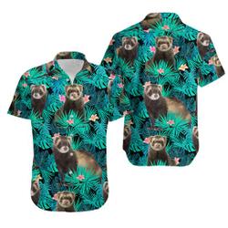 Ferret Tropical Hawaii Shirt Gift For Your Girlfriend Boyfriend Gift For Love Gift For Friend Best Valentine Present Holiday Gift