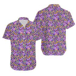 Figment Popcorn bucket inspired Epcot festival of the arts short sleeved button down shirt Gift For Your Girlfriend Boyfriend Gift For Love Gift For Friend Best Valentine Present Holiday Gift