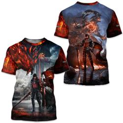 Final Fantasy XVI Video Game 3D T-shirt Meaningful Gift For Family Gift For Boyfriend Valentine Gift