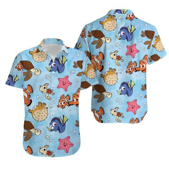 Finding Nemo Cartoon Character, Hawaiian Shirt Gift For Your Girlfriend Boyfriend Gift For Love Gift For Friend Best Valentine Present Holiday Gift