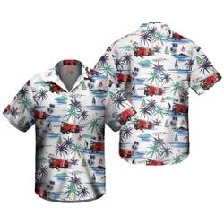 Fire Truck Friend of Firefighter Hawaiian Shirt Gift For Your Girlfriend Boyfriend Gift For Love Gift For Friend Best Valentine Present Holiday Gift