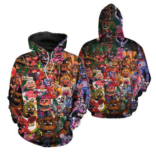 Five Nights at Freddy's 3D Printed Hoodie Unique Style