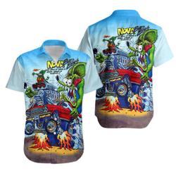 Fix The Hot Rod Breathing Rat Fink Unisex Hawaiian Shirt Gift For Your Girlfriend Boyfriend Gift For Love Gift For Friend Best Valentine Present Holiday Gift
