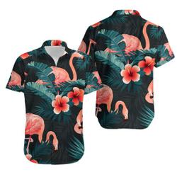 Flamingo Tropical Hawaiian Shirt Gift For Your Girlfriend Boyfriend Gift For Love Gift For Friend Best Valentine Present Holiday Gift