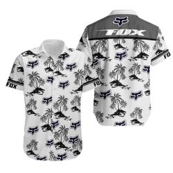 Fox Racing 3D Unisex Hawaiian Shirt, Foxxy Hawaiian Summer Shirt, Motocross Shirt Gift For Your Girlfriend Boyfriend Gift For Love Gift For Friend Best Valentine Present Holiday Gift