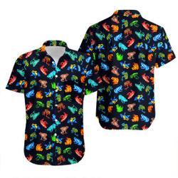 Frogs on Black Hawaiian Shirt Gift For Your Girlfriend Boyfriend Gift For Love Gift For Friend Best Valentine Present Holiday Gift