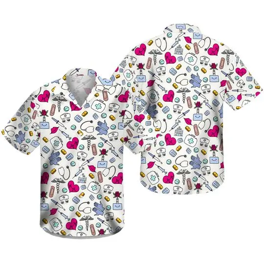 Funny Nurse Medical Tools Hawaiian Shirt Gift For Your Girlfriend Boyfriend Gift For Love Gift For Friend Best Valentine Present Holiday Gift