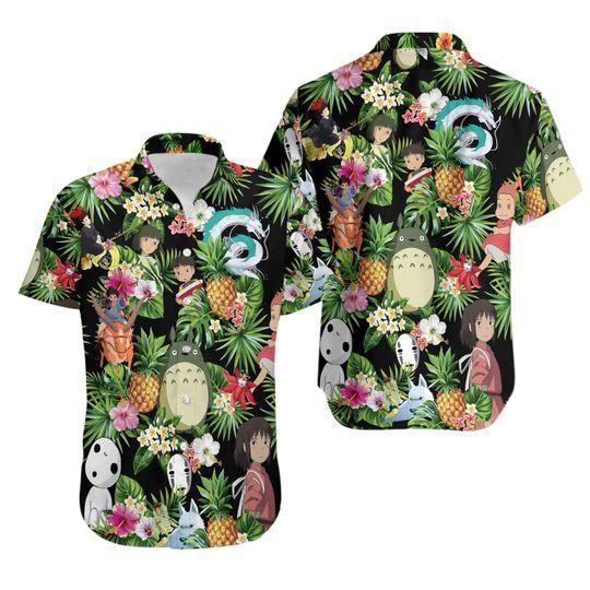 Funny Totoro Tropical Hawaiian Shirt Gift For Your Girlfriend Boyfriend Gift For Love Gift For Friend Best Valentine Present Holiday Gift