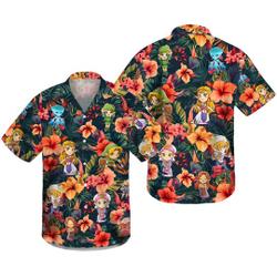 Game Character Hawaiian Shirt, Video Game Shirt, Legend Of Zelda, Game Lover , Gift For Gamer Gift For Your Girlfriend Boyfriend Gift For Love Gift For Friend Best Valentine Present Holiday Gift