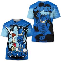 Garfield Odie Shirt Match Low Argon 2022 Tee, Dunk Low Argon 3D T-Shirt Meaningful Gift For Family Gift For Boyfriend Valentine Gift