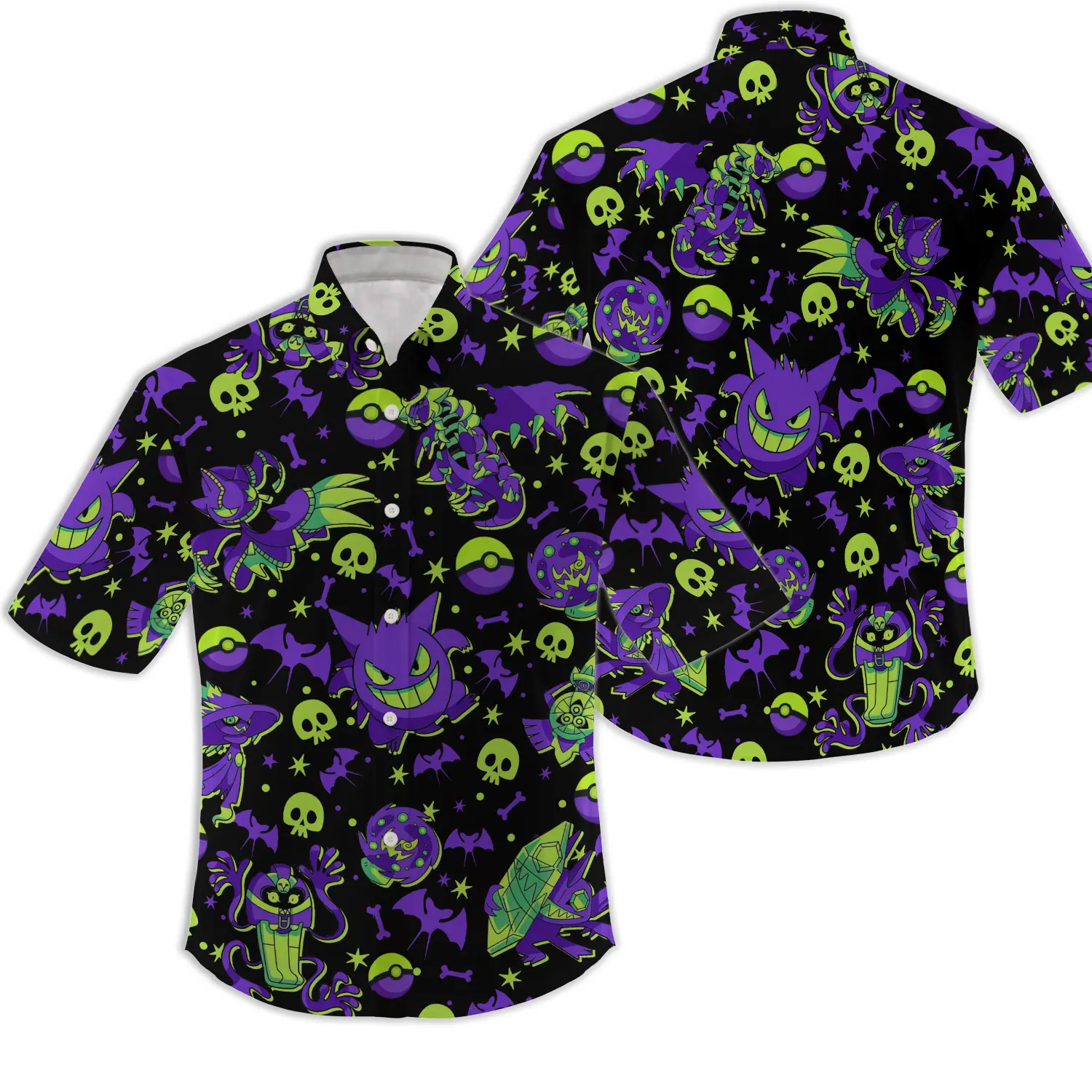 Gengar Pokemon Hawaiian Shirt Gift For Your Girlfriend Boyfriend Gift For Love Gift For Friend Best Valentine Present Holiday Gift