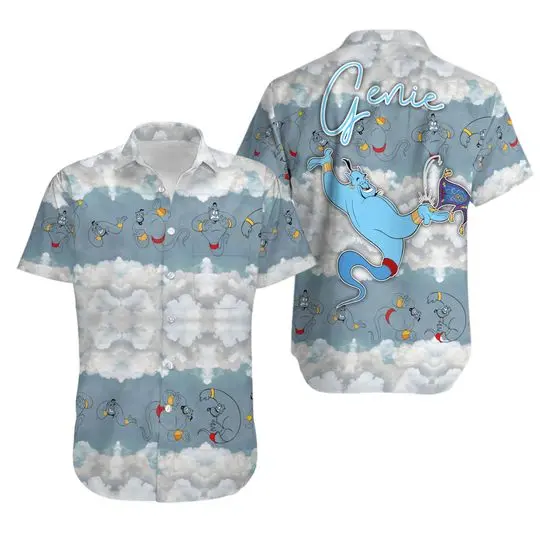 Genie Aladdin Disney Hawaiian Shirt Gift For Your Girlfriend Boyfriend Gift For Love Gift For Friend Best Valentine Present Holiday Gift