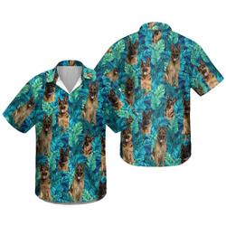 German Shepherd Dog Hawaiian Shirt, German Shepherd Dog Beach Shirt Gift For Your Girlfriend Boyfriend Gift For Love Gift For Friend Best Valentine Present Holiday Gift