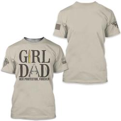 Girl Dad Her Protector Forever T-shirt Meaningful Gift For Family Gift For Boyfriend Valentine Gift