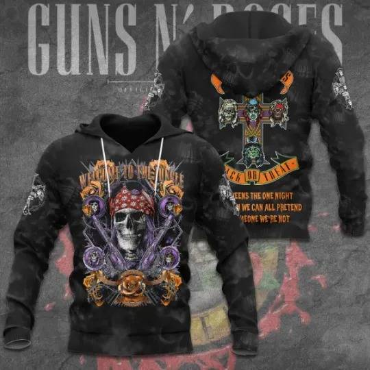 Gun N Roses Band Tour 3D Hoodie