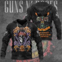 Gun N Roses Band Tour 3D Hoodie