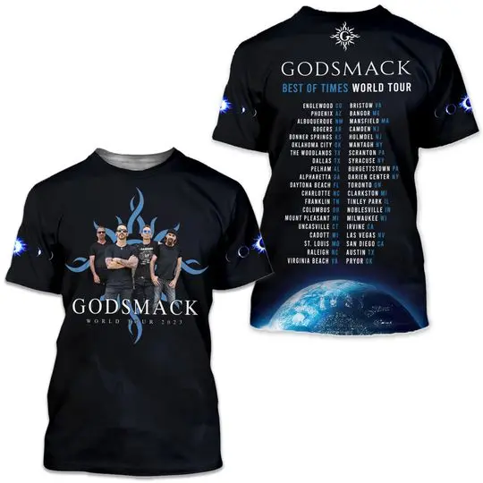 Godsmack 2023 Music Tour 3D T-shirt Meaningful Gift For Family Gift For Boyfriend Valentine Gift